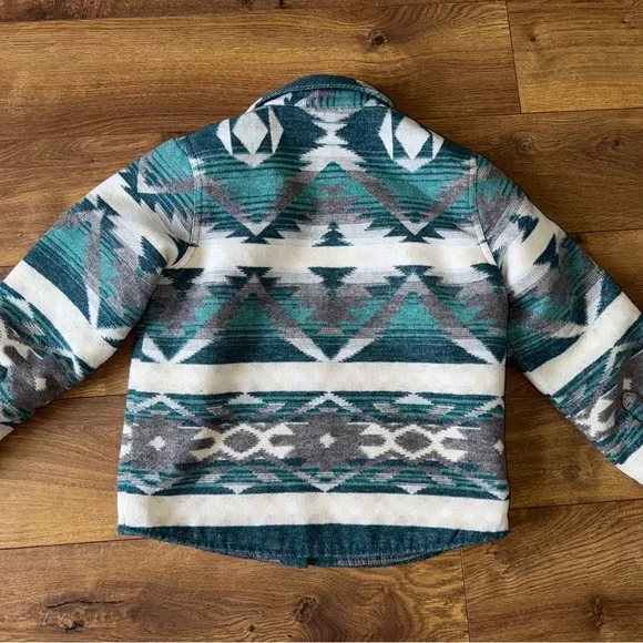 Size 7/8 kids Teal and White southern jacket - Picture 2 of 8